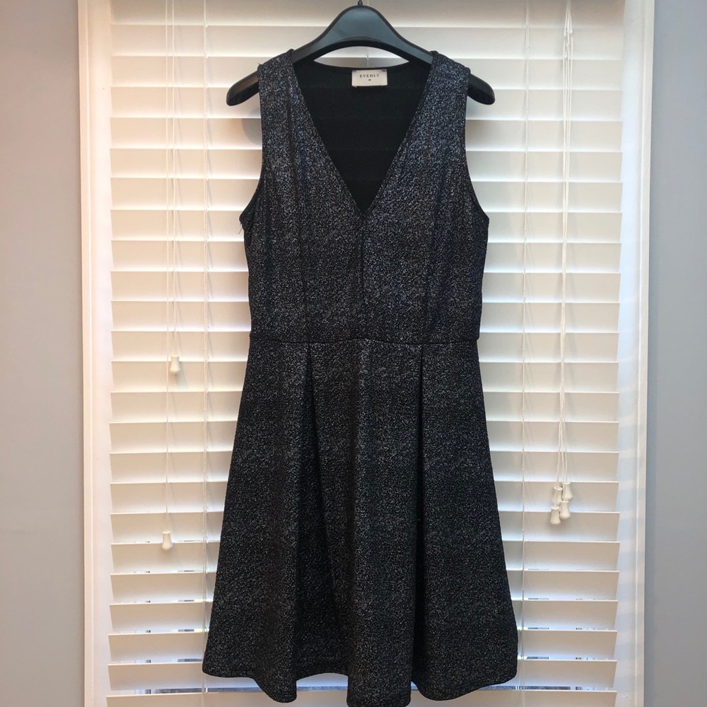 Everly Metallic Blue Dress